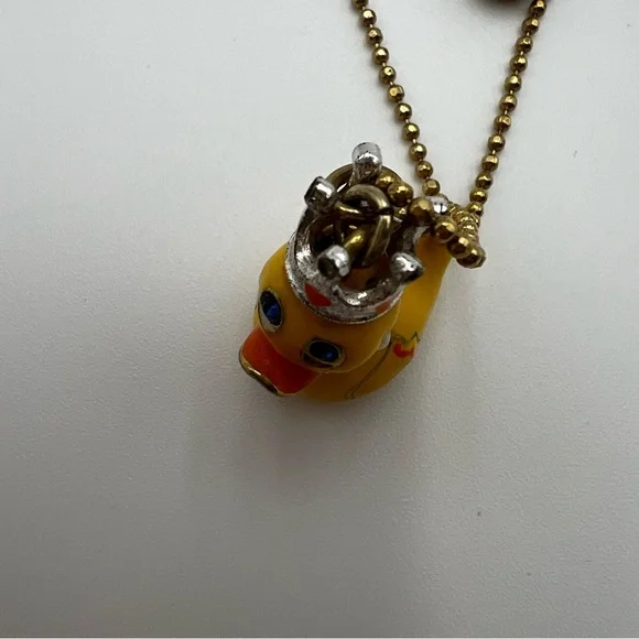 RARE Vintage Betsey Jonson Dollhouse Rubber Ducky Necklace - Picture 7 of 14